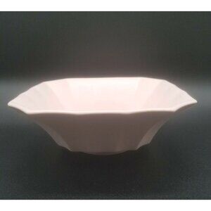 1950s USA Pottery Square Bowl Pastel Pink Matte Glaze #4307